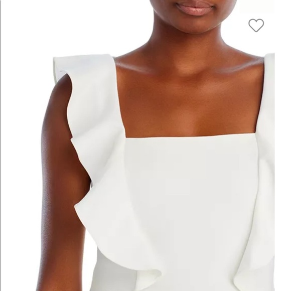 White Ruffle French Connection Dress - Picture 3 of 8